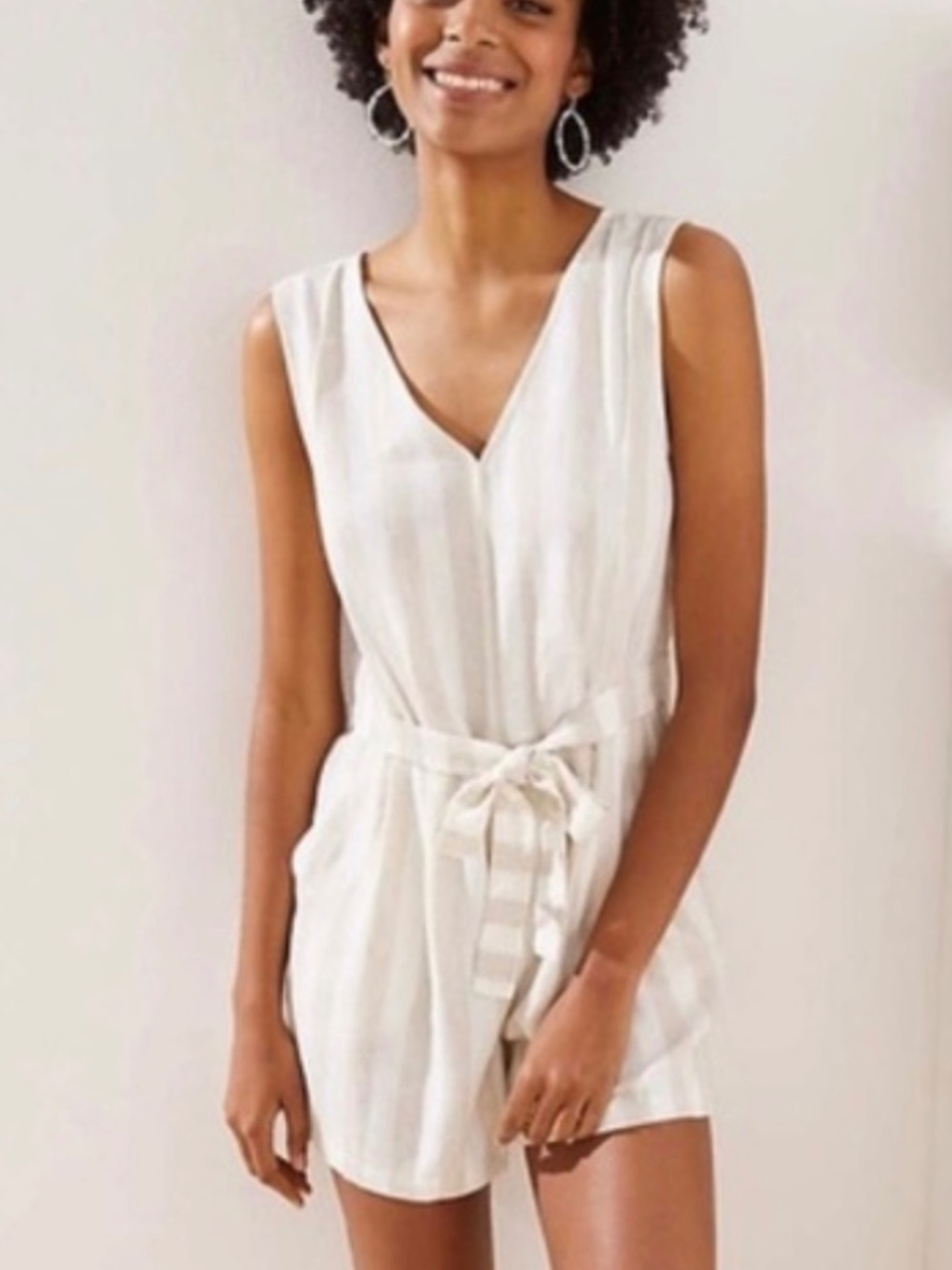 LOFT linen blend romper 00